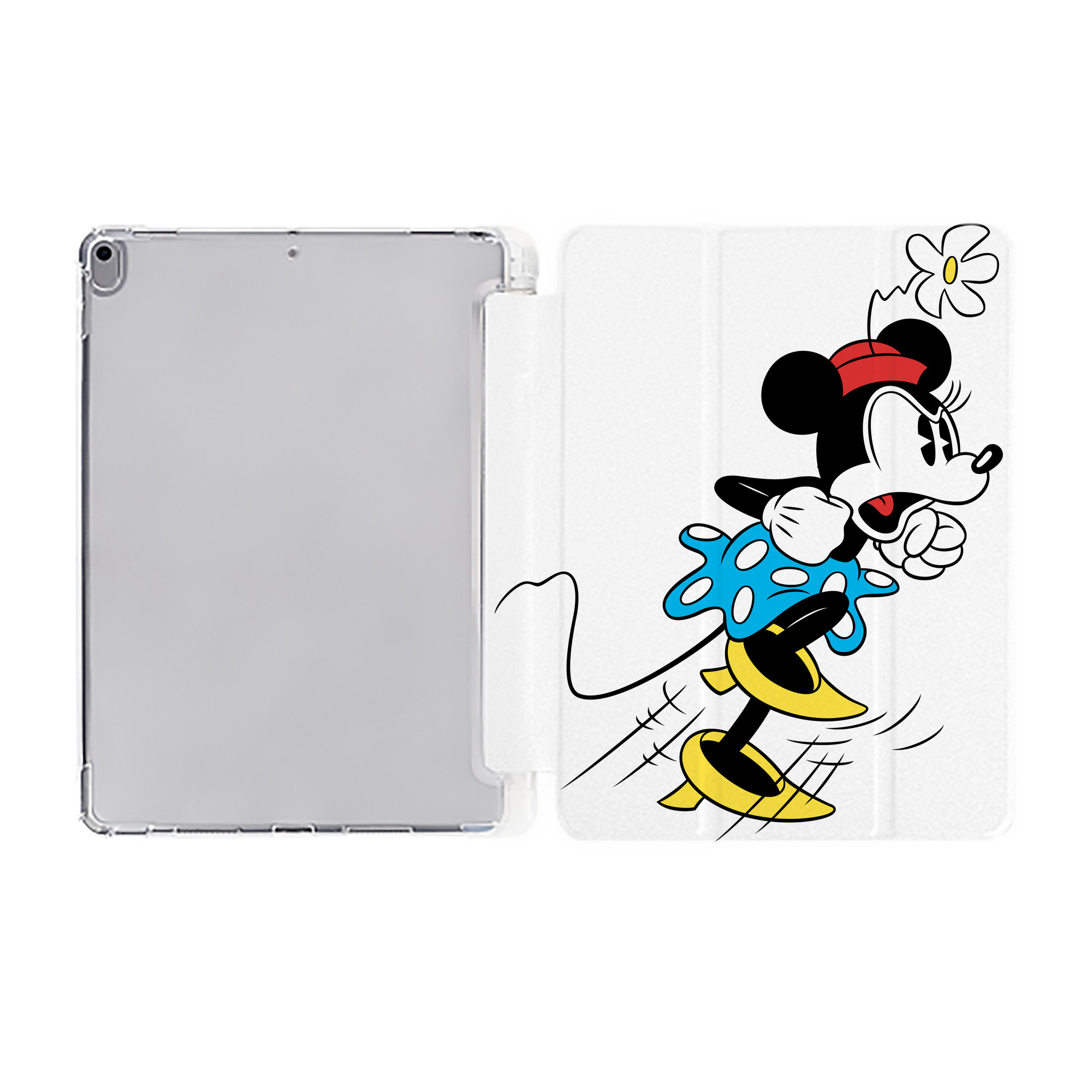 （画像用） ミッキーマウス Mickey Mouse IPad ケース ペン収納付き 三つ折りスタンド PUレザー×シリコン 対応機種9.5/10.5/10.9インチ